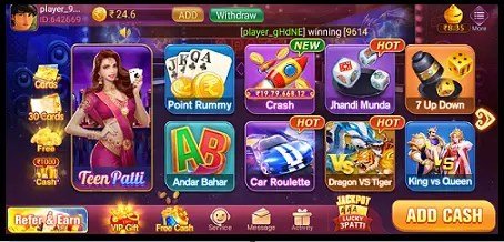 Teen Patti Real Cash App availble game
