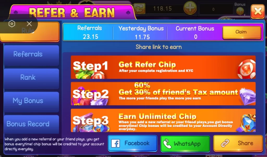 Teen Patti Vip Refer And Earn